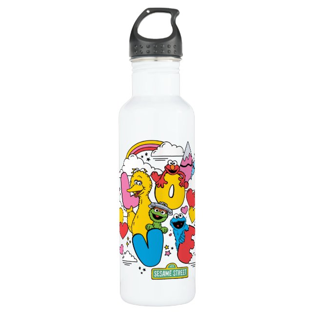 Bouteille D'eau Rue Sésame | Amour (Devant)
