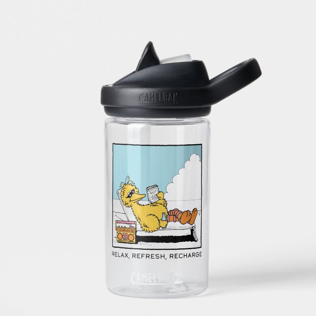 Bouteille D'eau Rue Sésame | Big Bird Relax Refresh Recharge (Gauche)