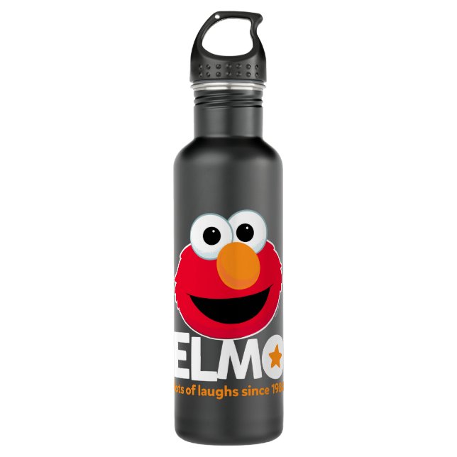 Bouteille D'eau Rue Sésame | Elmo Beaucoup de rires depuis 1984 (Devant)
