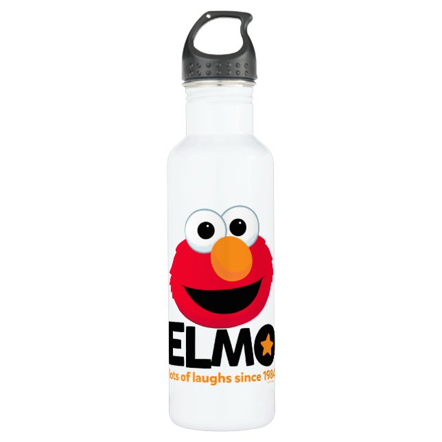 Bouteille D'eau Rue Sésame | Elmo Beaucoup de rires depuis 1984 (Devant)