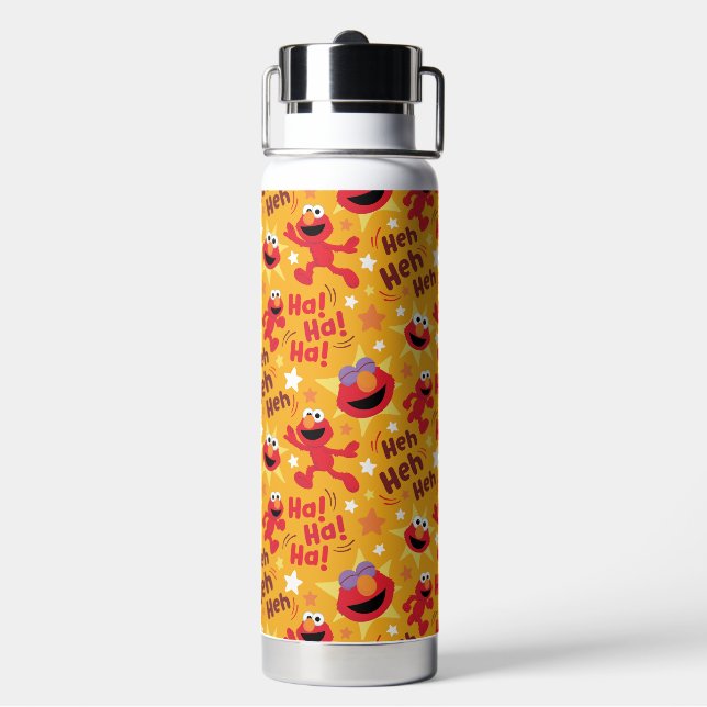 Bouteille D'eau Rue Sésame | Elmo Ha ! Ha ! Ha ! Motif (Arrière)