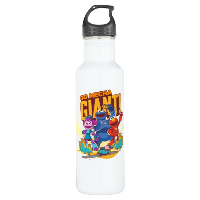 Bouteille D'eau Rue Sésame | Méca Builders Go Mecha Giant! (Devant)
