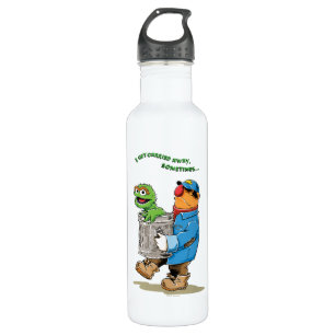 Bouteille D'eau Rue Sésame   Oscar & Bruno l'éboueur