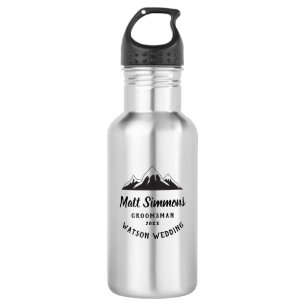Bouteille D'eau Rustic Mountain Mariage Groomsman Cadeau Cool mode