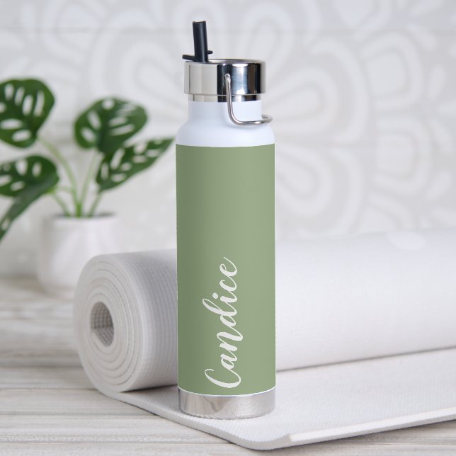 Bouteille D'eau Sage Green Mariage personnalisé Bridesmaid (Yoga)