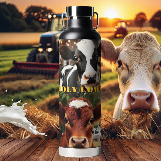 Bouteille D'eau Saint-Vache Collage Cool Lait Chocolat chaud