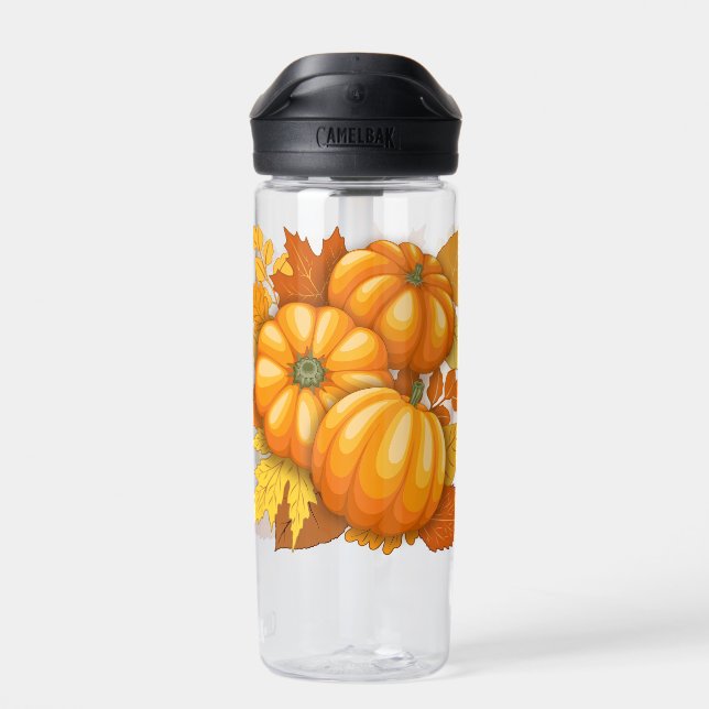 Bouteille D'eau Saison d'automne Halloween Citrouille Motif (Arrière)