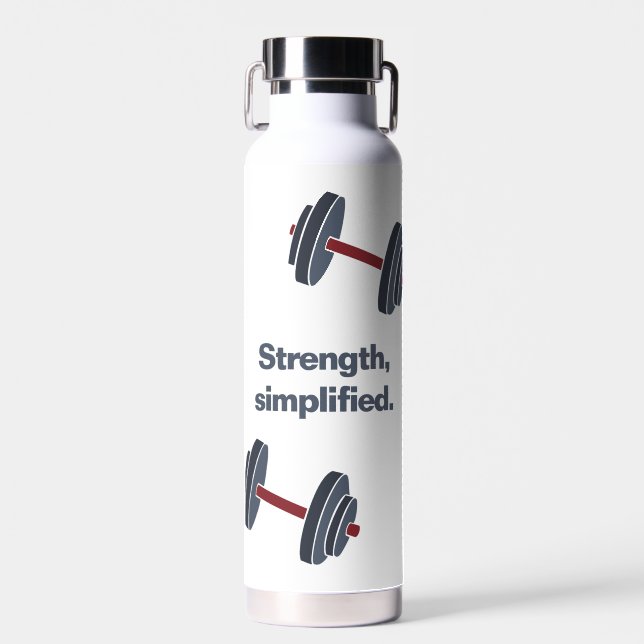 Bouteille D'eau Salle De Fitness Dumbbell Force, Simplifié (Avant)