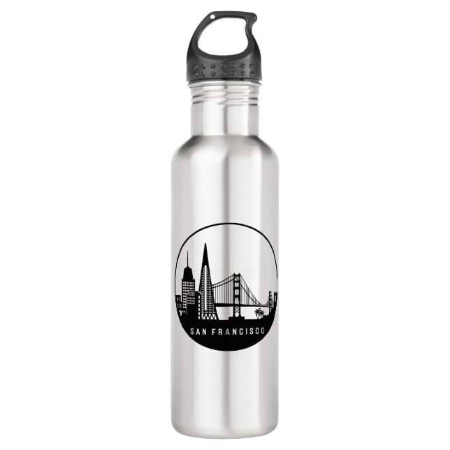 Bouteille D'eau San Francisco California Skyline (Devant)