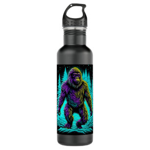 Bouteille D'eau Sasquatch Bigfoot en Turquoise et noir