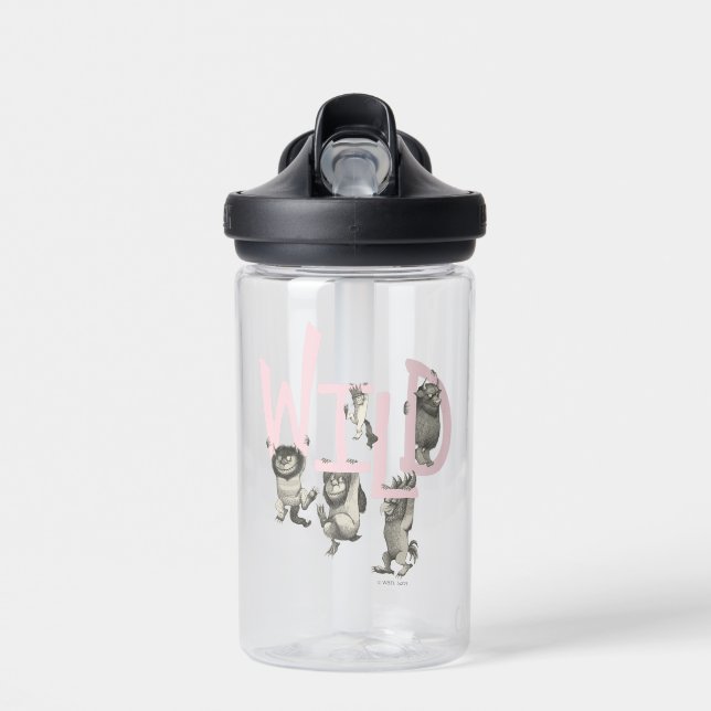 Bouteille D'eau SAUVAGE | Wild Things et Max - Rose (Avant)