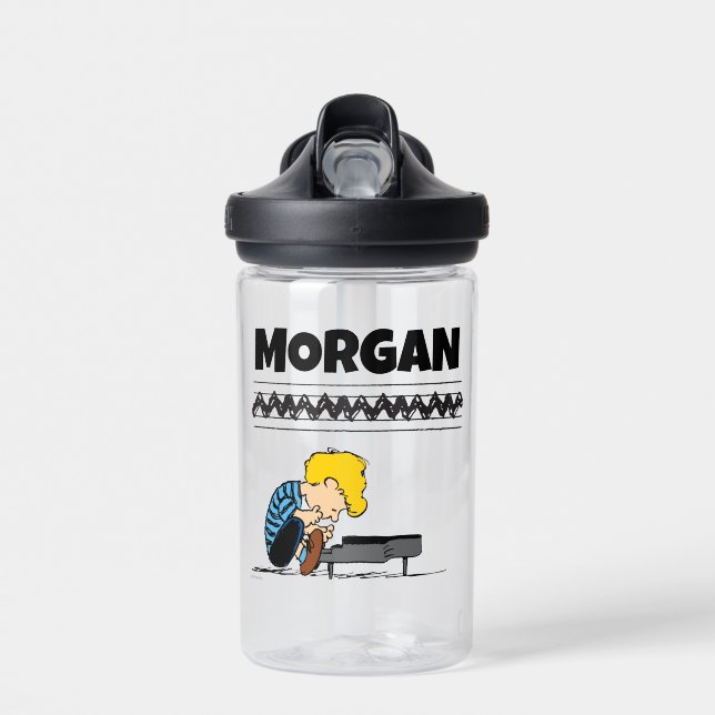 Bouteille D'eau Schroeder Charlie Musique Brown | Ajouter Votre No (Avant)