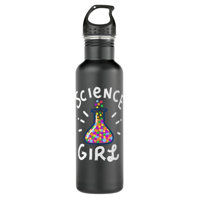 Bouteille D'eau Science Girl Chimie Biologie Étudiante en biologie (Devant)