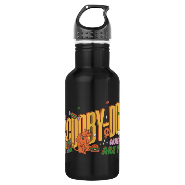 Bouteille D'eau Scooby-Doo Halloween Snack Logo (Devant)