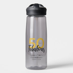 Bouteille D'eau Script de fête d'anniversaire 50 ans personnalisab