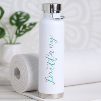 Bouteille D'eau Script minimaliste moderne personnalisé