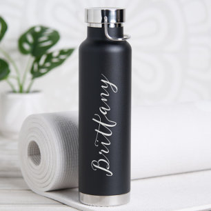 Bouteille D'eau Script minimaliste moderne personnalisé