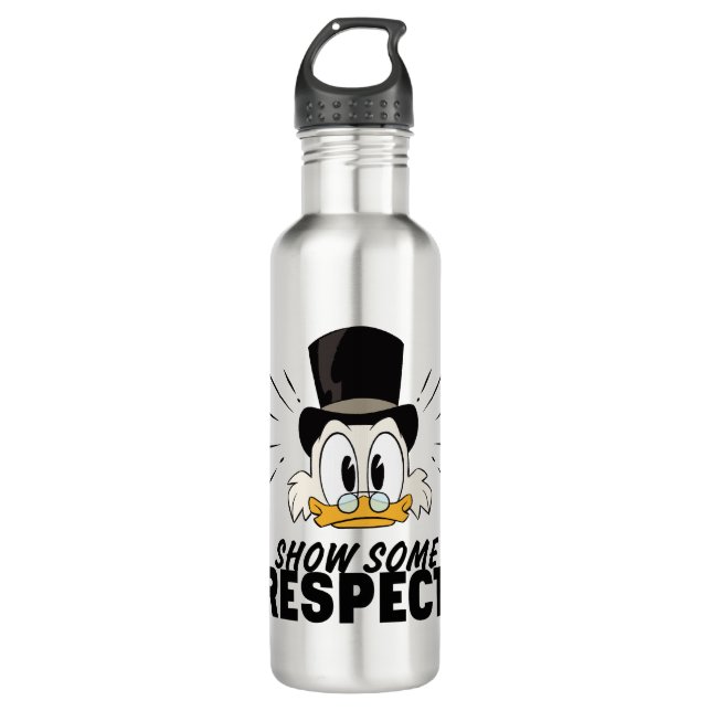 Bouteille D'eau Scrooge McDuck| Montrez Un Peu De Respect ! (Devant)