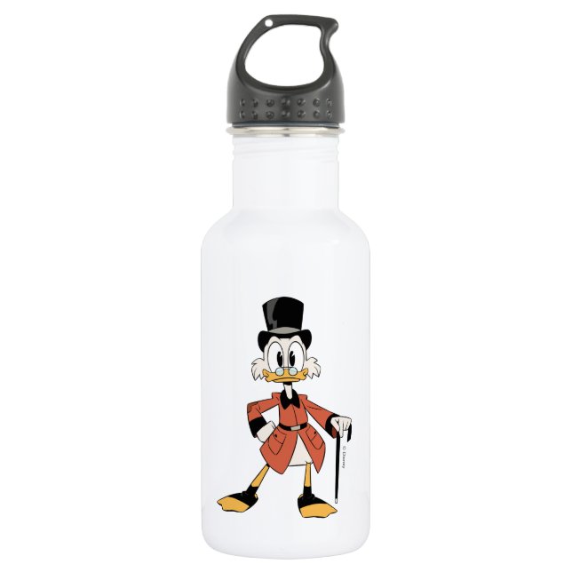 Bouteille D'eau Scrooge McDuck| Travailler dur dur (Devant)