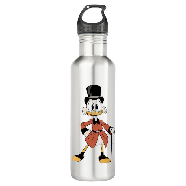 Bouteille D'eau Scrooge McDuck| Travailler dur dur (Devant)