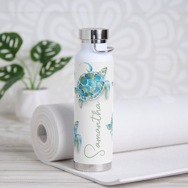 Bouteille D'eau Sea Turtle Themed Reusable Water Bottles (Yoga)