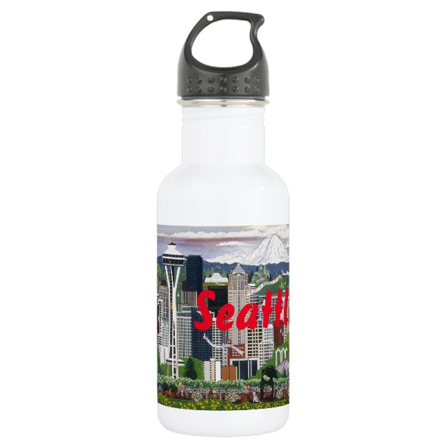 Bouteille D'eau Seattle Washington (Devant)