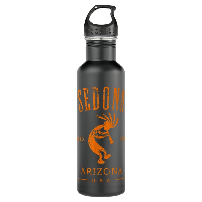 Bouteille D'eau Sedona Arizona Kokopelli Souvenir Desig en détress (Devant)