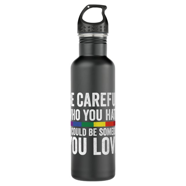 Bouteille D'eau Sensibilisation LGBT Ally Sensibilisation LGBTQ Vi (Devant)