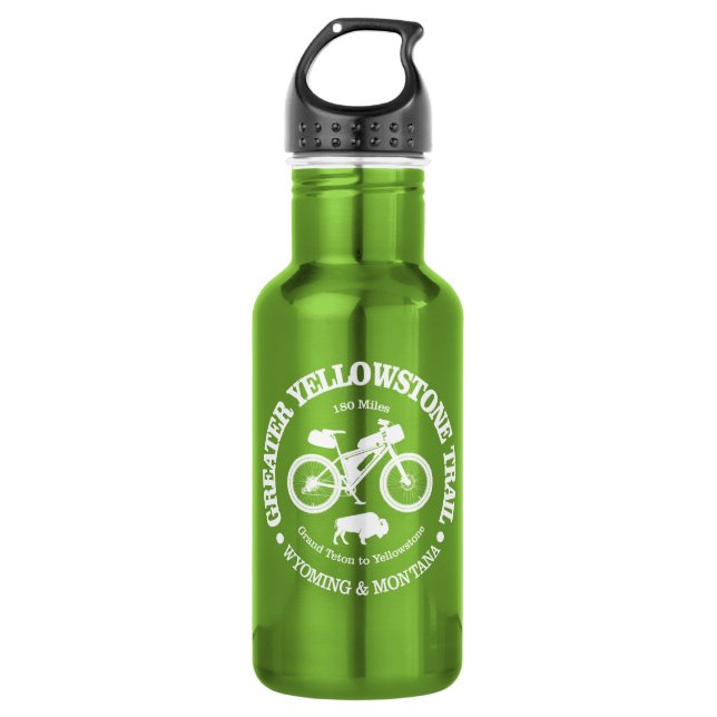 Bouteille D'eau Sentier du Grand Yellowstone (cyclisme) (Devant)