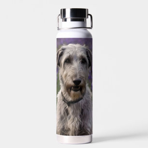 Bouteille D'eau Serene Majesty : Wolfhound assis dans un Iris pour