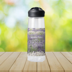 Bouteille D'eau Sérénité Prière Lavande Jardin Floral