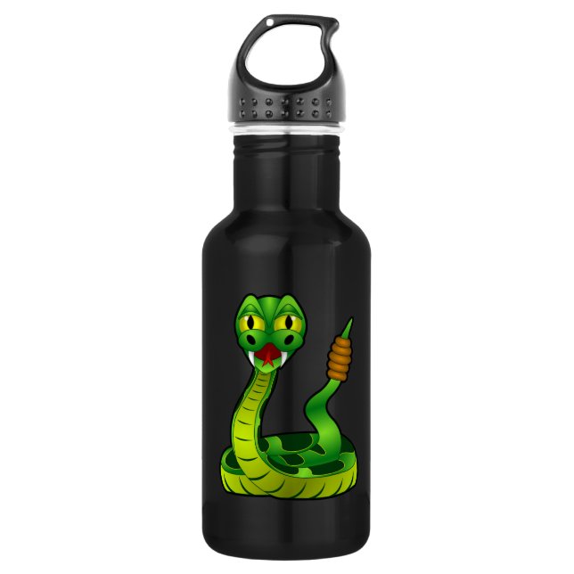 Bouteille D'eau Serpent à sonnettes de bande dessinée (Devant)