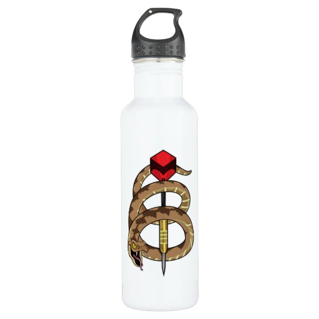 Bouteille D'eau Serpent aux fléchettes avec tarte (Devant)