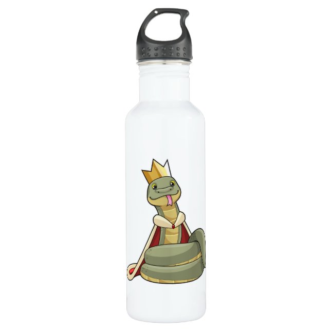 Bouteille D'eau Serpent comme roi avec Couronne (Devant)