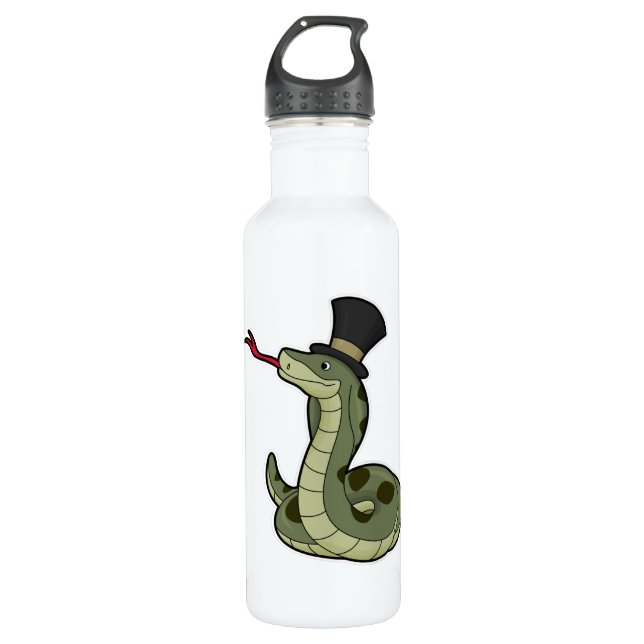 Bouteille D'eau Serpent en Gentleman & Casquette (Devant)