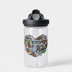 Bouteille D'eau Sésame Sésame   Oscar the Grouch Doodle Heart