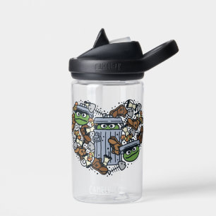 Bouteille D'eau Sésame Sésame   Oscar the Grouch Doodle Heart