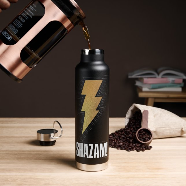 Bouteille D'eau SHAZAM ! Furie des dieux | Insigne de boulon de fo (Gym)