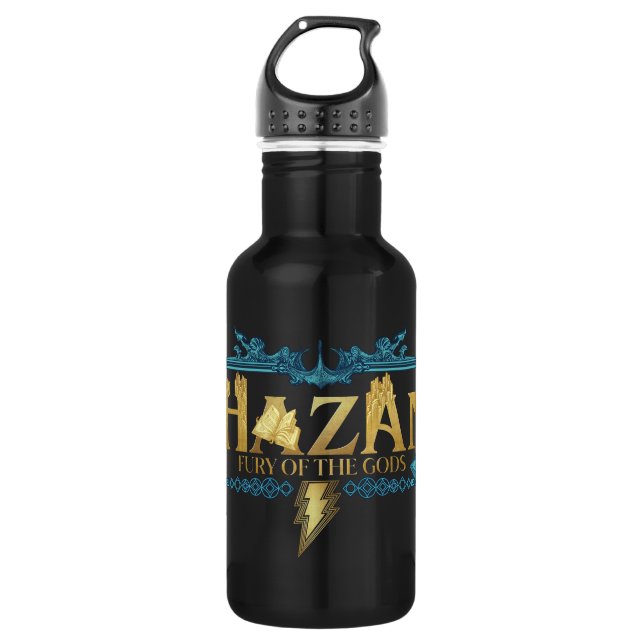Bouteille D'eau SHAZAM ! Furie des dieux | Logo mythique (Devant)