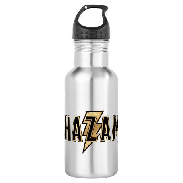 Bouteille D'eau SHAZAM ! | Logo Or (Devant)
