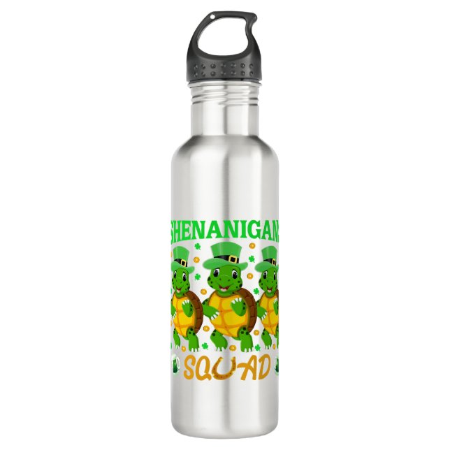 Bouteille D'eau Shenanigans Squad St Patrick's Day Cute Turtle (Devant)