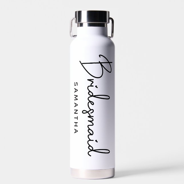 Bouteille D'eau Signature manuscrite Présentatrice personnalisée (Avant)