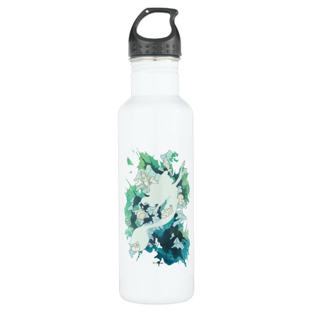 Bouteille D'eau Silhouette de la petite sirène (Devant)