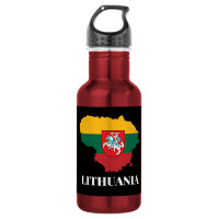 Silhouette et drapeau de la Lituanie