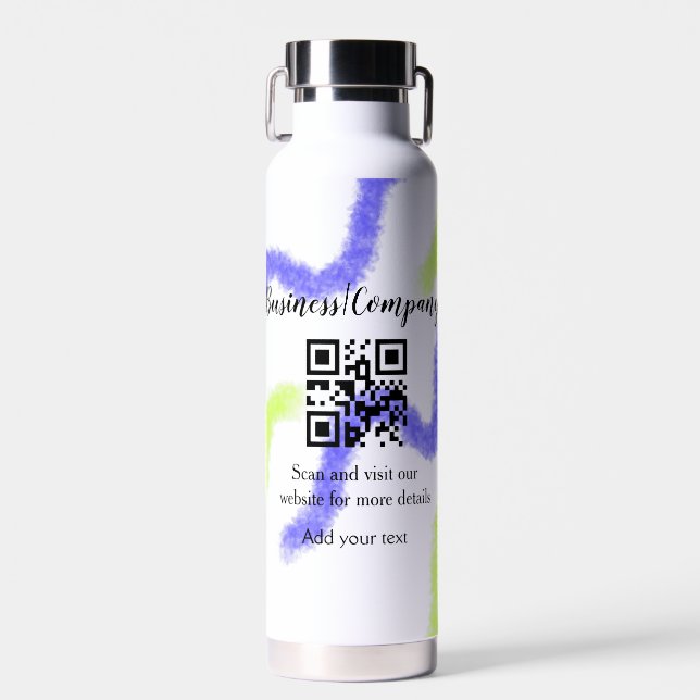 Bouteille D'eau Simple entreprise site web code-barres QR ajouter  (Avant)