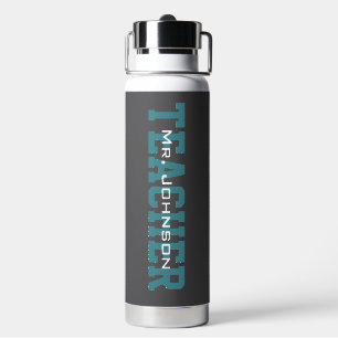 Bouteille D'eau Simple Moderne Professeur Gris