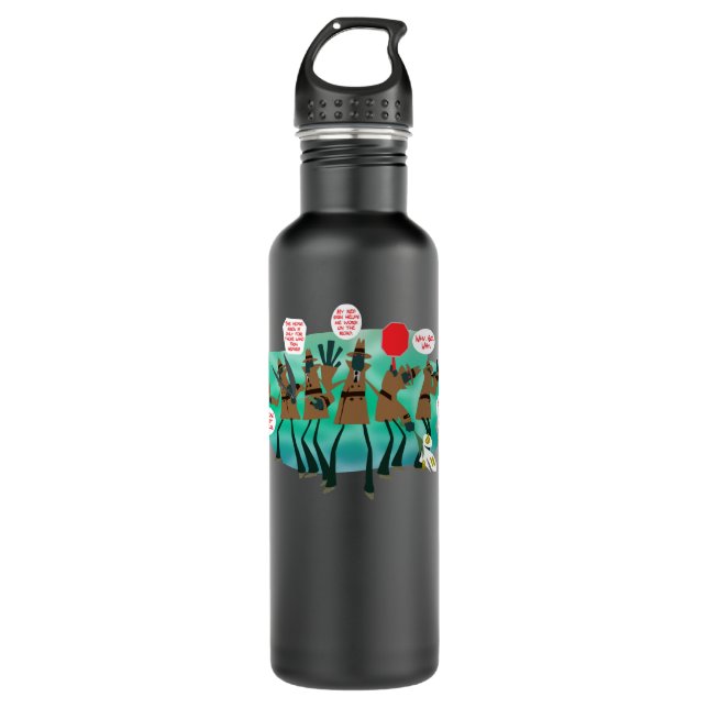 Bouteille D'eau Singer psychonauts magic mushrooms (Devant)