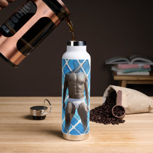 Bouteille D'eau SlipperyJoe musculaire homme six pack abs mâle bla