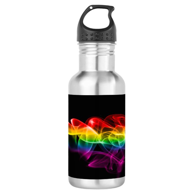 Bouteille D'eau SlipperyJoe's fumée vif arc-en-ciel célébré (Devant)