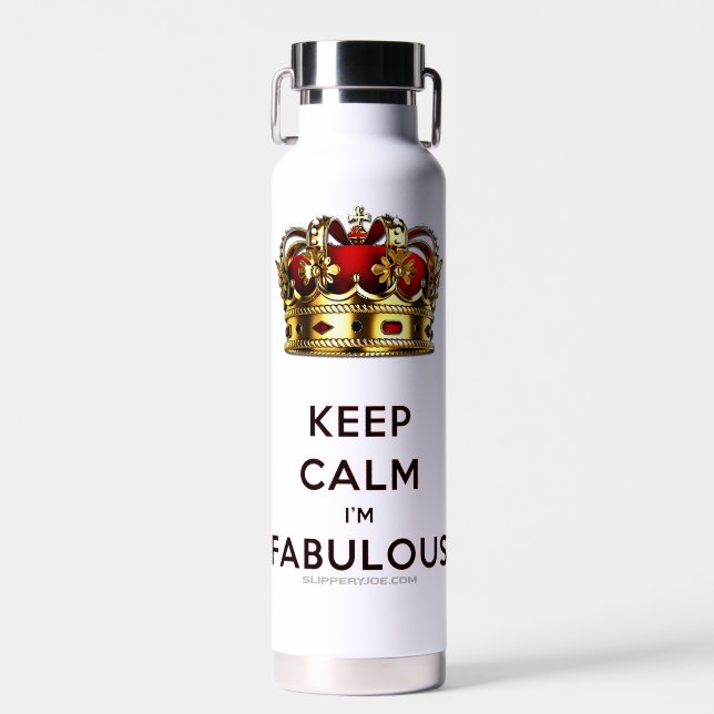 Bouteille D'eau SlipperyJoe's garder calme fabuleux couronne spect (Avant)